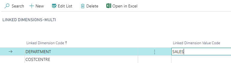Linked Dimensions multiple